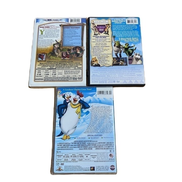 Shrek Shrek 2 The Pebble and the Penguin DVD Bundle Lot Kids Children - Picture 2 of 2